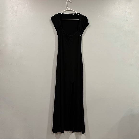 REFORMATION Harlyn Black Cut Out Short Sleeve Maxi Dress Small S NWOT - Picture 2 of 8